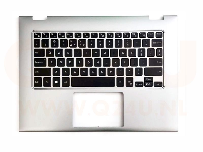 Dell inspiron 13 7000 series laptop toetsenbord / topcase, US - zwart - met licht