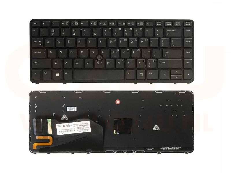 HP EliteBook 840 850 G1 840 G1 G2 laptop toetsenbord, US - zwart frame - met licht