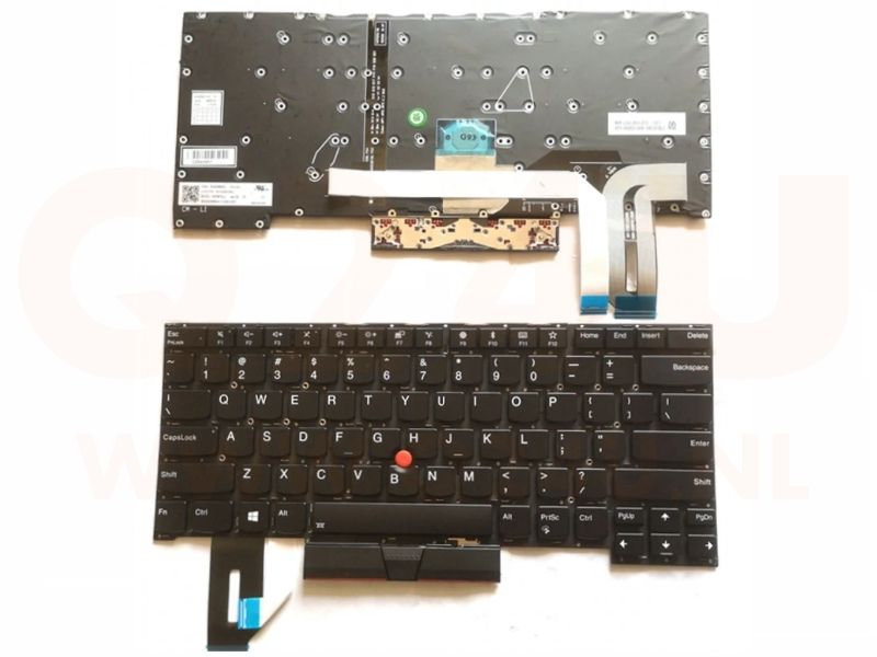 Lenovo ThinkPad T490s T495s series laptop toetsenbord, US - zwart met licht