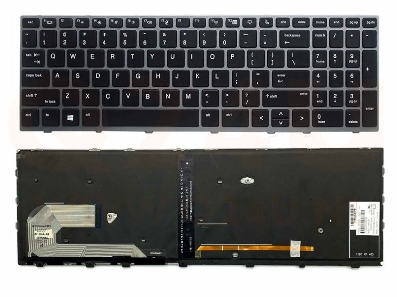 Hp Elitebook 855 850 755 750 G5 series laptop toetsenbord, US - zwart - met licht