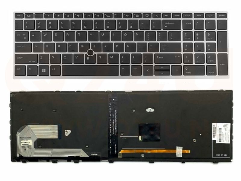 Hp Elitebook 855 850 755 750 G5 series laptop toetsenbord, US - zwart - met licht en pointer
