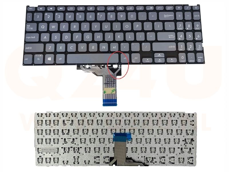 Asus A509J X515 series toetsenbord, US - zwart - zonder licht