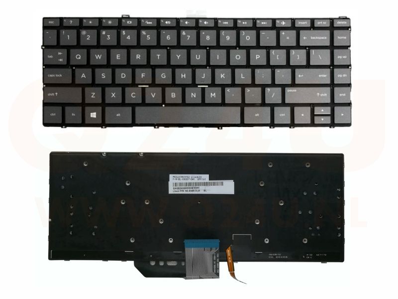 Hp Spectre X360 15-BL series laptop toetsenbord, US - zwart - met licht