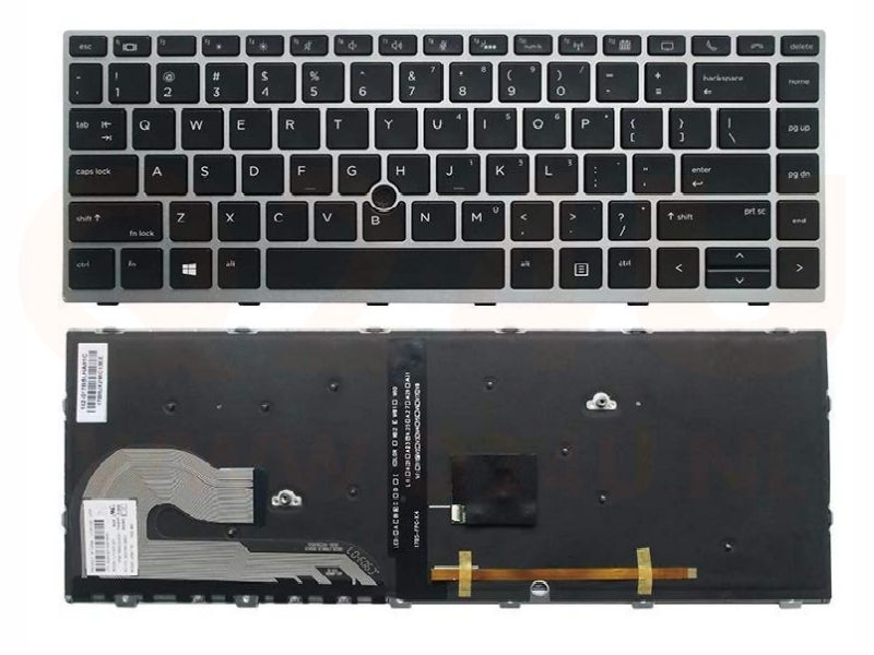 HP EliteBook 840 745 846 G5 G6 series laptop toetsenbord, US - zwart - met licht en pointer