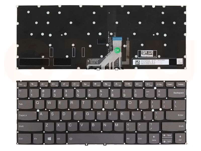 Lenovo Yoga 920-13IKB series laptop toetsenbord, US - grijs - met licht