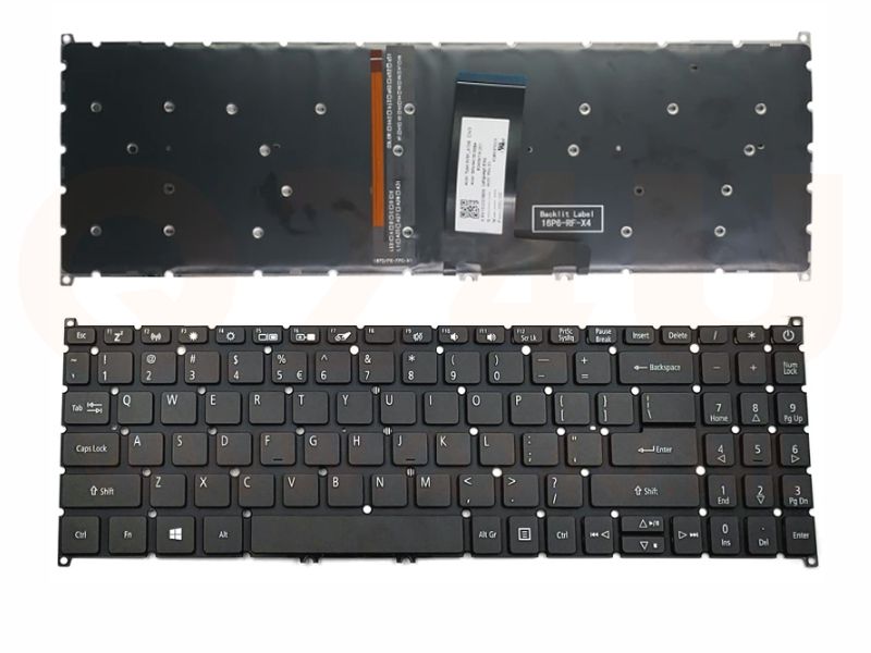 Acer Swift 3 SF315-41G  51G 52G 54G series laptop toetsenbord, US - zwart - met licht