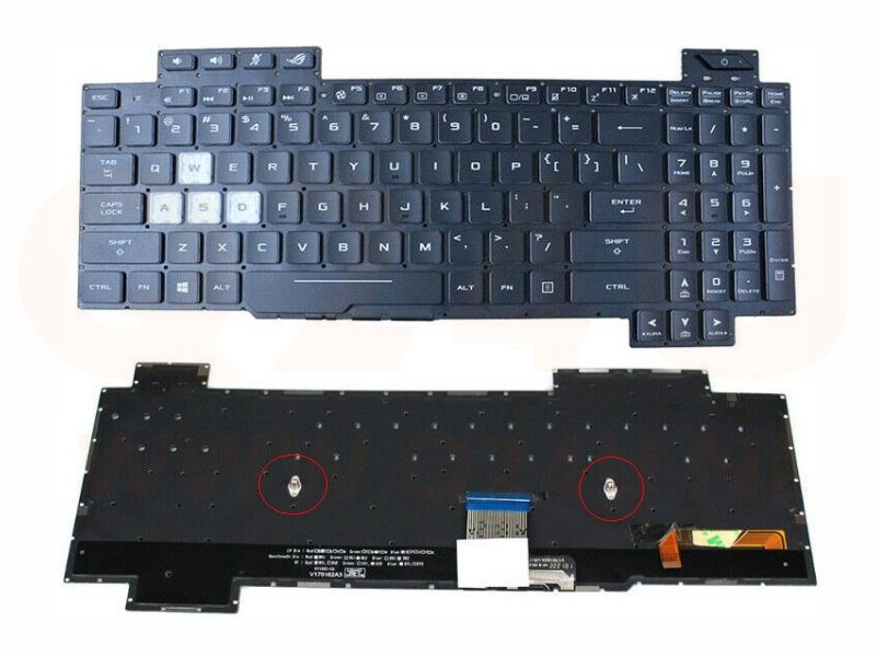 ASUS ROG Strix GL504 GL704 series US toetsenbord met RGB licht - 2 schroefpunten