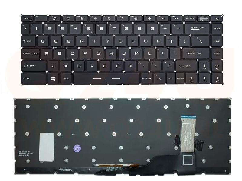 MSI GS66 GE66 prestige 15 a11 series toetsenbord US QWRTY - zwart met licht