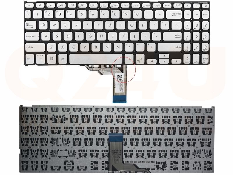 Asus Vivobook 15 series toetsenbord - 0KNB0-5108US00 - zilver