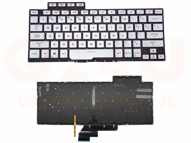 Asus Rog Zephyrus GU502 series laptop toetsenbord, zilver met licht