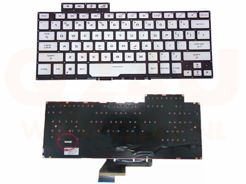 Asus Rog Zephyrus GU502 series laptop toetsenbord, zilver met licht (model 2)