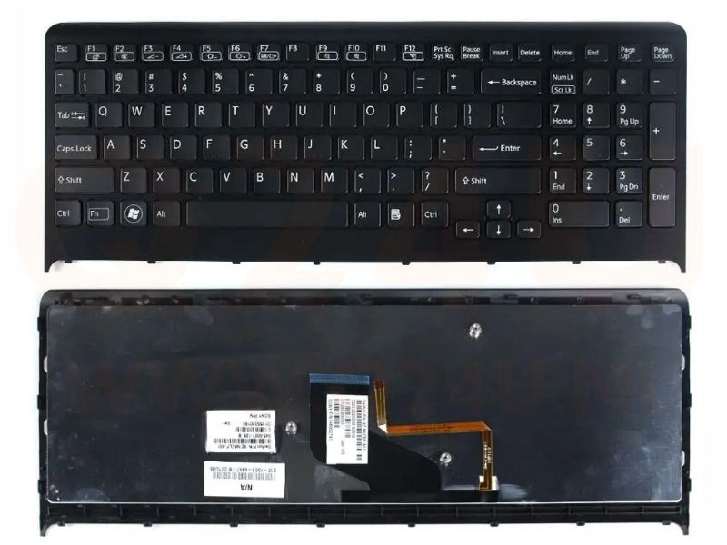 Sony Vaio VPC F2 VPC-F2 F21 F22 F23VPCF23Z1E series toetsenbord - zwart - licht