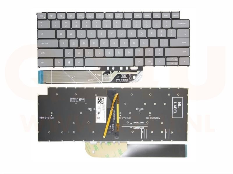 Dell Latitude 3420 Inspiron 13 5320 toetsenbord - grijs - met licht