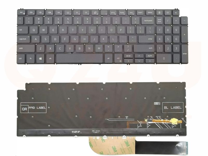 Dell inspiron 15 3501 3502, inspiron 15 7500 7590, Latitude 3510 toetsenbord, licht, zwart