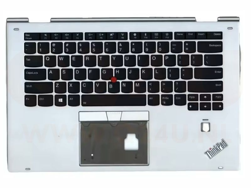 Lenovo Thinkpad X1 Yoga 2nd Gen 2 - top case - US qwerty - licht - zilver - 01LV008