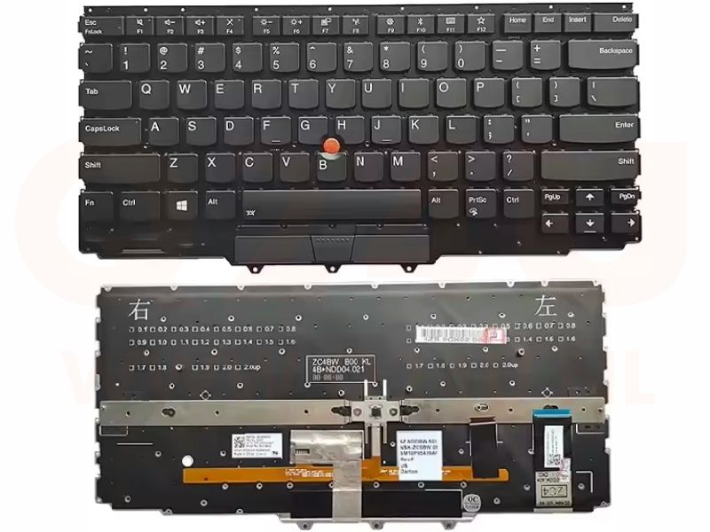 Lenovo Thinkpad X1 Yoga 3nd 4th gen 3 gen 4 - US qwerty - keyboard - zwart - 01HY810