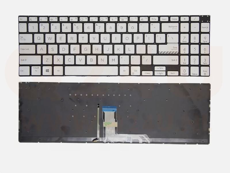 Asus VivoBook Pro M3500 K3500 M6500 series US QWERTY toetsenbord - zilver