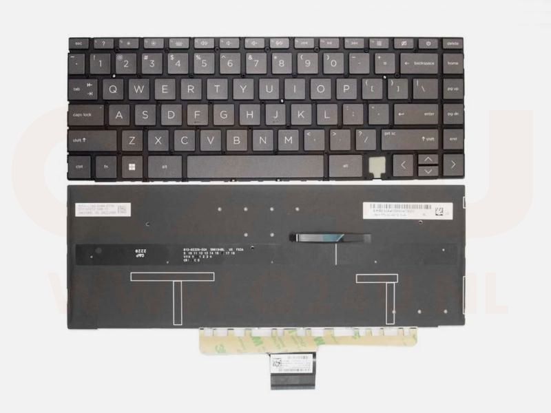 HP Spectre x360 14-EA 14-EB 14-AE US qwerty toetsenbord - zwart- licht