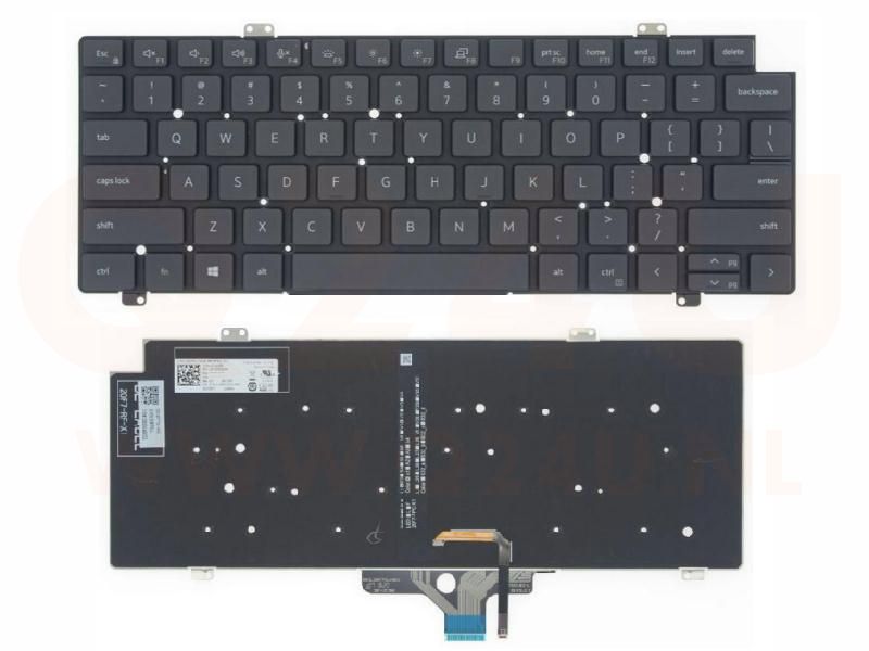 Dell Latitude 5420 5430 7420 7410 7520 7530 US toetsenbord - zwart - met licht - 0CW3R5