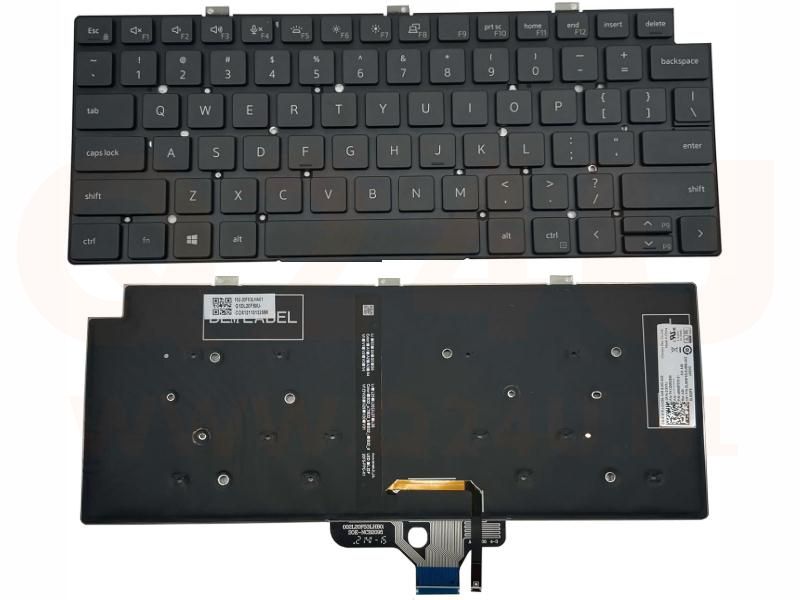 Dell Latitude 13 5320 5330 7320  US toetsenbord - zwart - met licht - 018YPJ