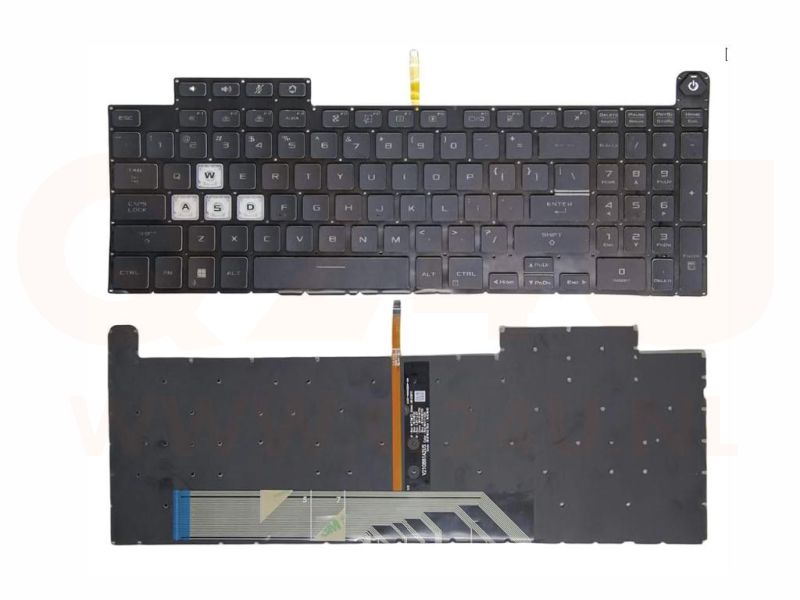 Asus TUF Gaming F15 FX507 FX507Z FX507ZC4 FX507ZM US qwerty toetsenbord - V210846BS1 - licht
