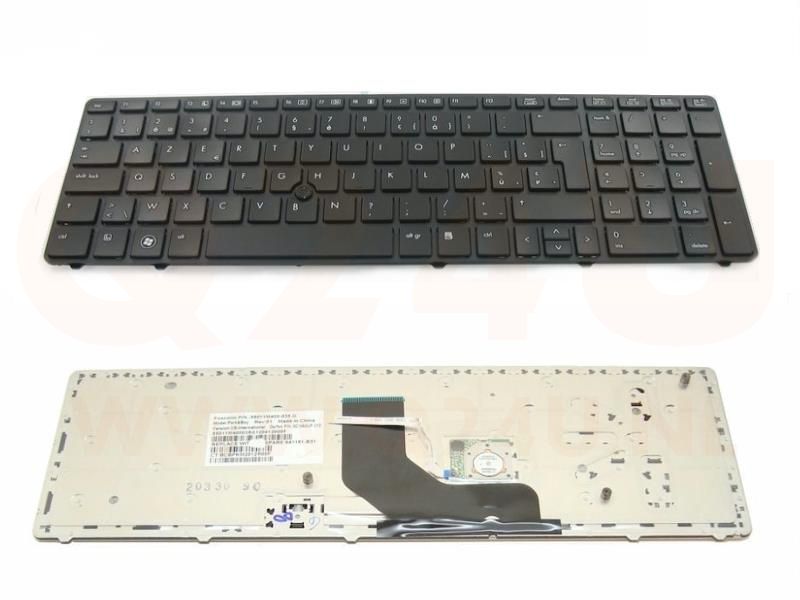 HP EliteBook 8560p ProBook 6570b series laptop toetsenbord, BE AZERTY - zwart - zwart frame