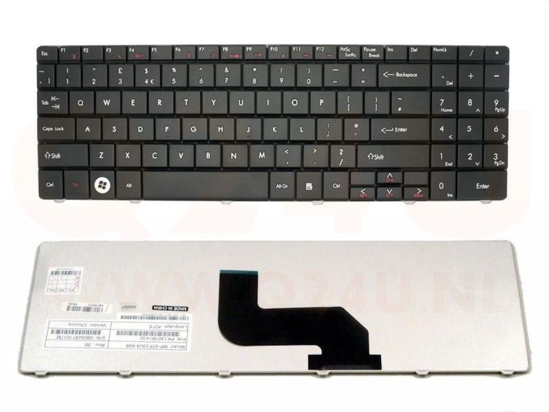 Packard Bell EasyNote TJ65 LJ65 LJ61 LJ71 TJ73 TJ65 series laptop toetsenbord, UK - zwart