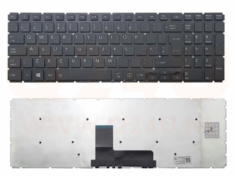 Toshiba Satellite L50-B L50D-B L50DT-B series laptop toetsenbord, UK - zwart