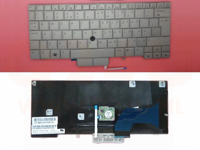 HP Elitebook 2740p laptop toetsenbord, UK - grijs