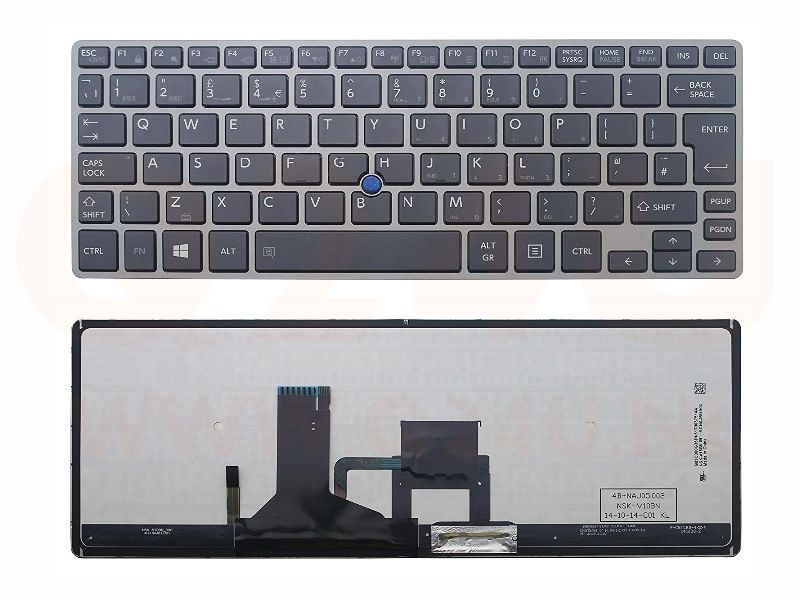 Toshiba Portege Z30 Z30-A Z30T Z30T-A laptop toetsenbord, UK - zwart - met licht