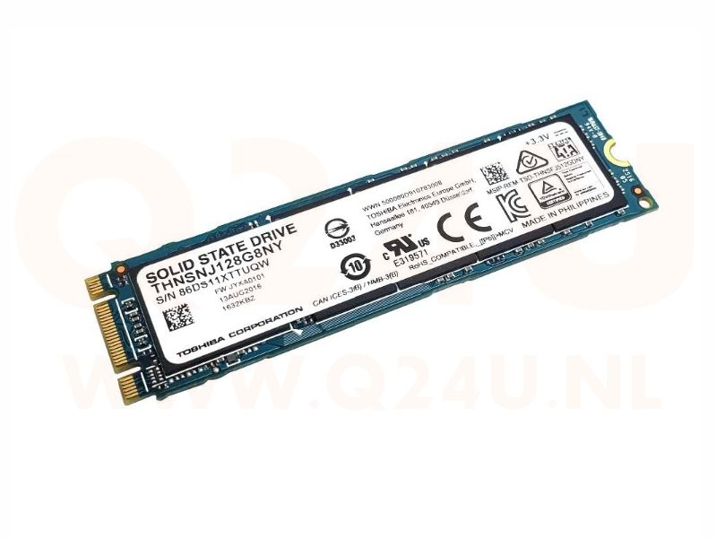 Toshiba SSD 128 GB M.2-2280 THNSNJ128G8NY - gebruikt