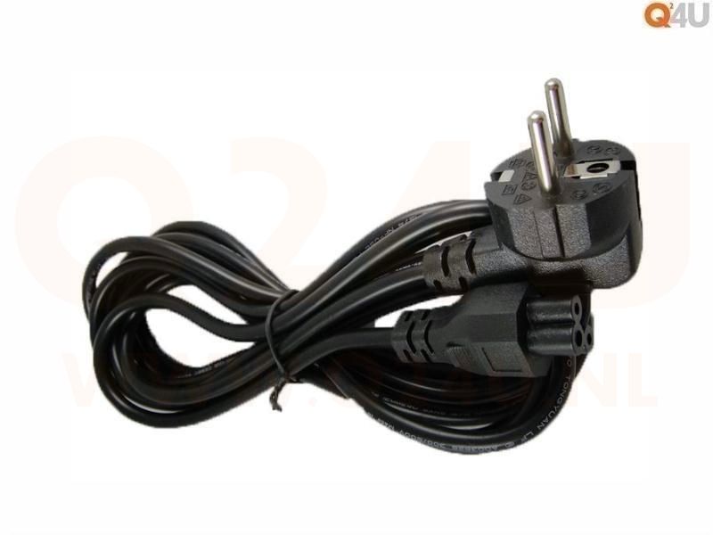 Netsnoer mickeymouse, 3 aderig, zwart 3m