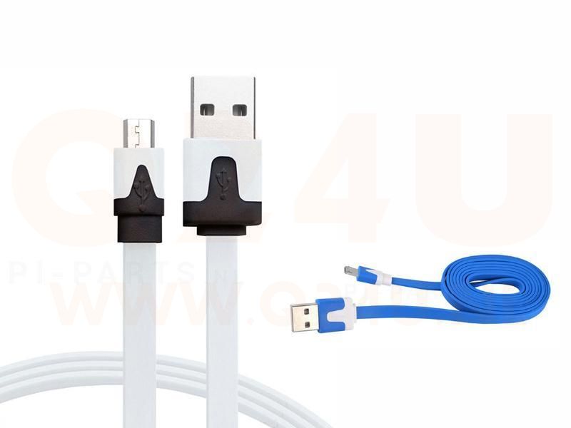 Micro USB kabel wit, 1 meter