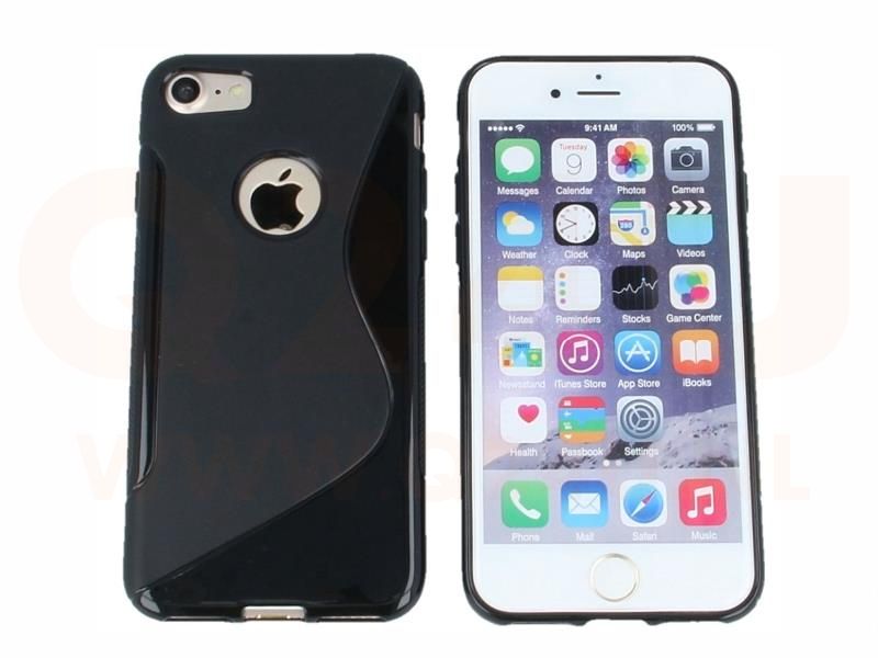 S Line Gel Silicone Case iPhone 7/8 Plus zwart