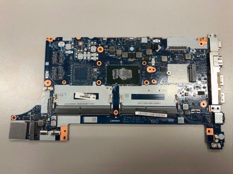 Lenovo ThinkPad E480 E580 moederbord met intel I5 8250U processor 1.6 Ghz - gebruikt