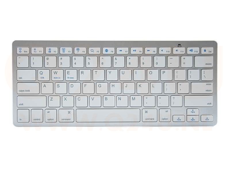 Bluetooth toetsenbord, zilver – wit