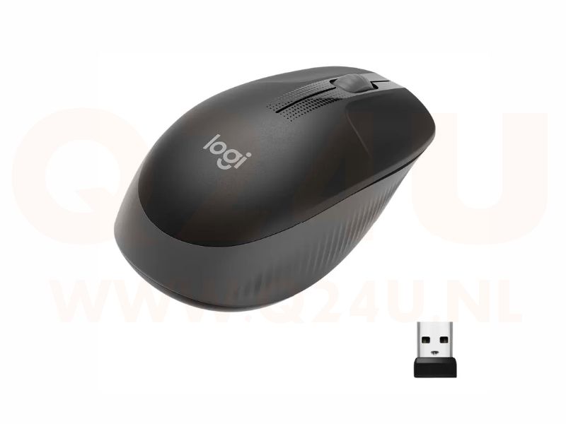 Logitech M190 Full-Size draadloos 1000dpi 3 knops muis - grijs-zwart