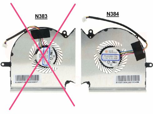 MSI GE63VR MS-16P1 GE73VR MS-17C1 series CPU koeler - PAAD06015SL-N384 - 4 pin - model 2