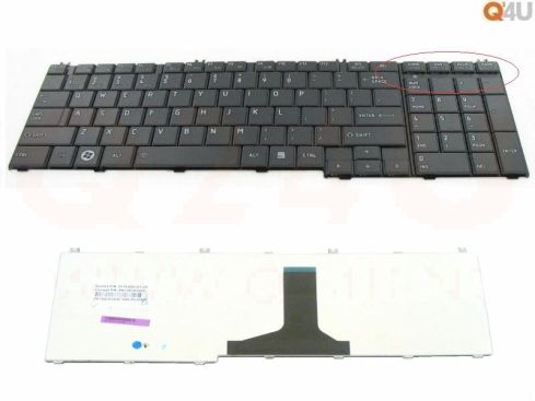 Toshiba Satellite C660 L650 L655 L670 series laptop toetsenbord, US - zwart