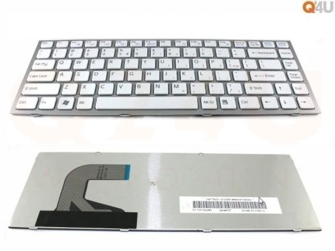 Sony Vaio VPC-S series laptop toetsenbord, US - wit - zilver frame