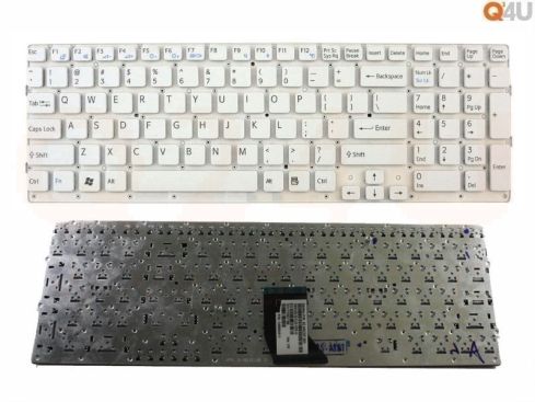 Sony Vaio VPC-CB serie laptop toetsenbord, US - wit