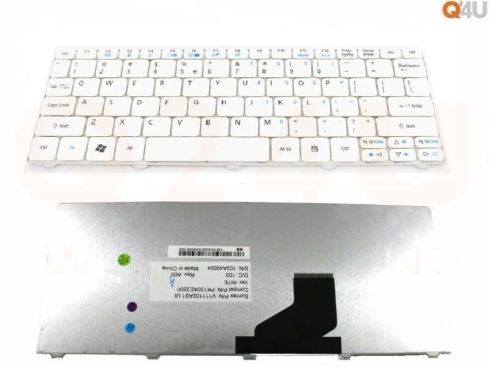 Acer Aspire One 521 532 533 D255 series laptop toetsenbord, US - wit