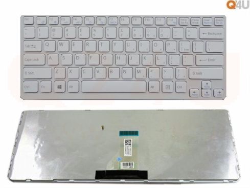 Sony Vaio SVE14 Series laptop toetsenbord, US - wit met frame