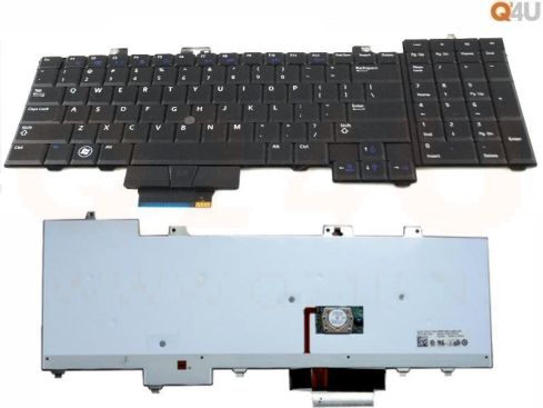 Dell Precision M6400 M6500 series laptop toetsenbord, US - zwart - met licht