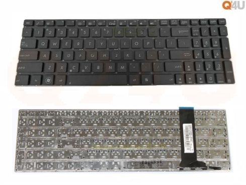 Asus N56 series laptop toetsenbord, US - zwart - zonder frame - zonder licht - gebruikt