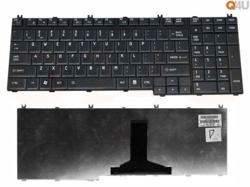Toshiba Qosmio F750 series laptop toetsenbord, US - zwart