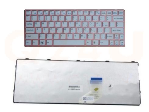 Sony SVE11 series laptop toetsenbord, US - wit - roze frame