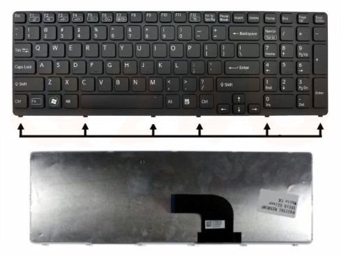 Sony VAIO SVE17 series laptop toetsenbord, US - zwart