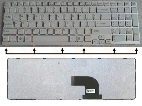 Sony VAIO SVE17 series laptop toetsenbord, US - wit