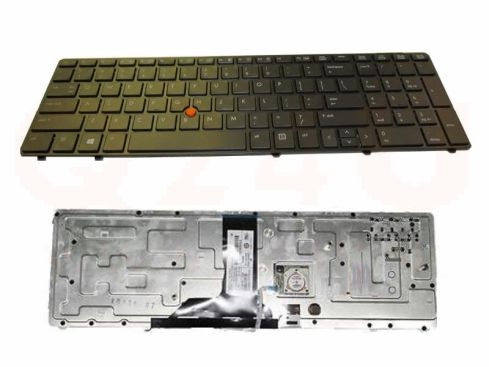 HP EliteBook 8760P 8760W 8770W laptop toetsenbord, US - zwart - zonder licht - mist 1 schroefpunt